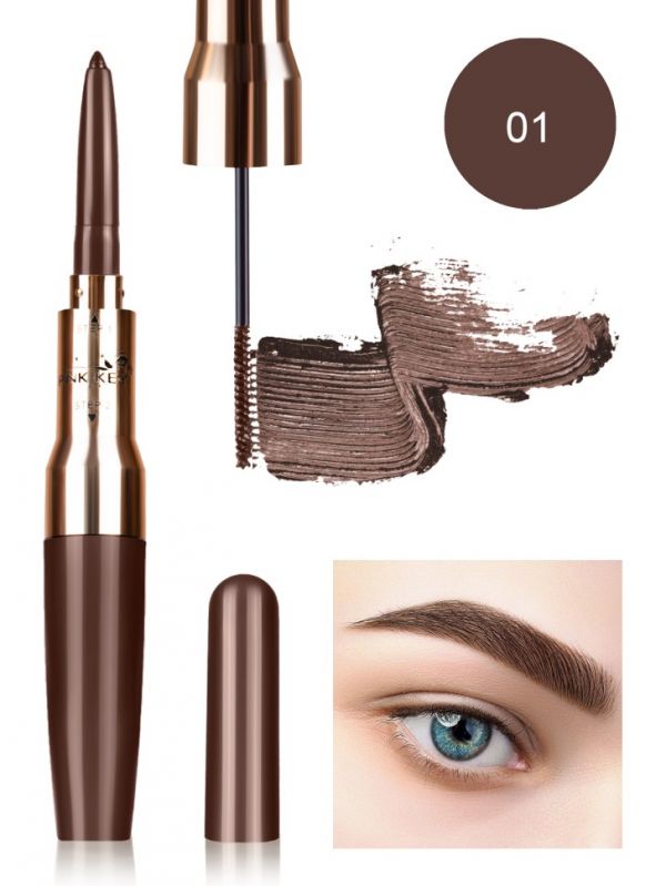 Eyebrow mascara + eyebrow pencil, tone 01